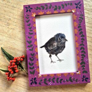 Petit Corbeau Aquarelle Originale